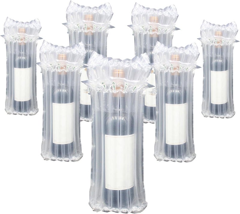 STAY WILD 10 Packs Wine Bottle Travel Protector & Inflatable Bags Airplane, Air Column Bubble Cushion Wrap Pouches for Shipping Packing Transport - Image 1